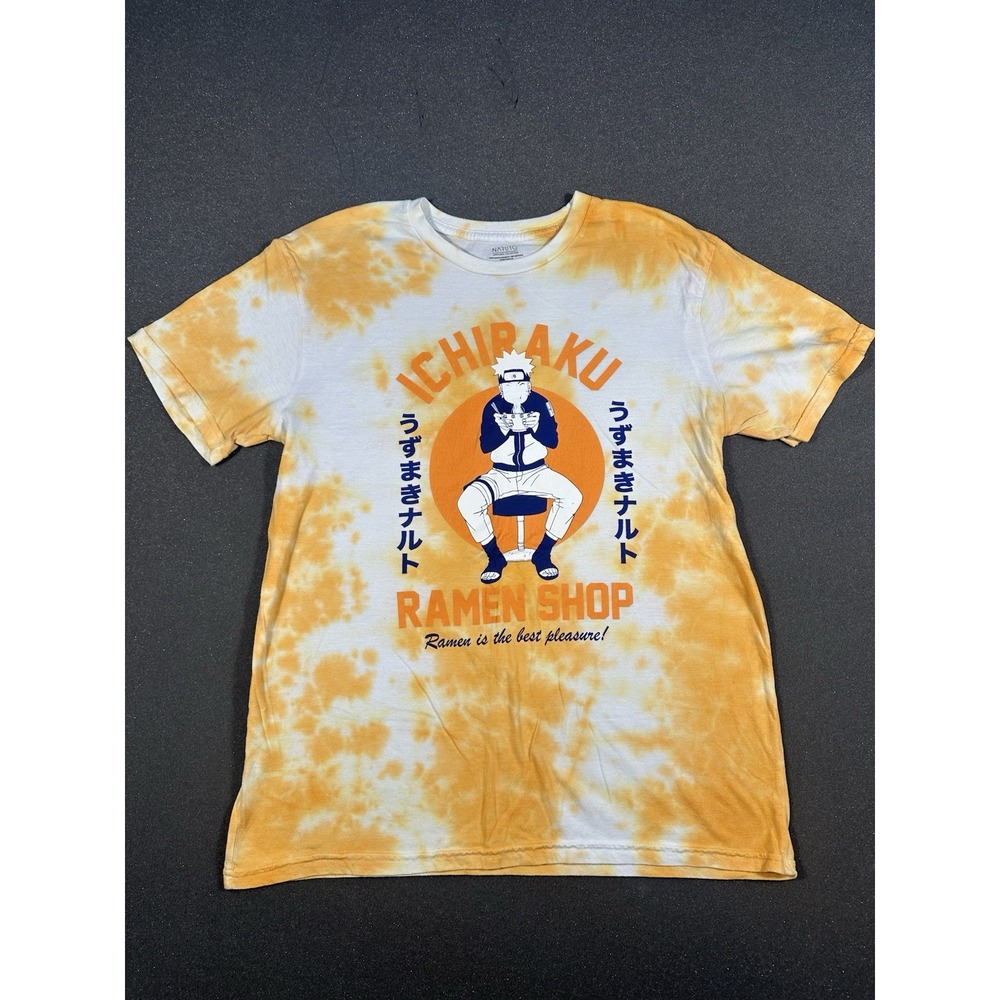 naruto ichiraku ramen shop Orange/white Tie Die Medium  shirt
